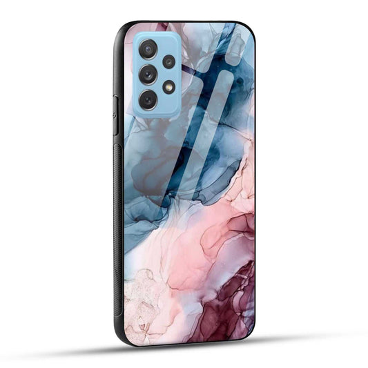 Samsung Galaxy A72 Back Cover Marble Color Printed Glass Case
