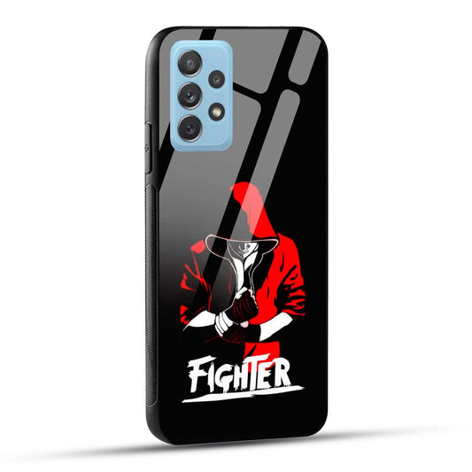 Samsung Galaxy A72 Back Cover Fighter Printed Glass Case