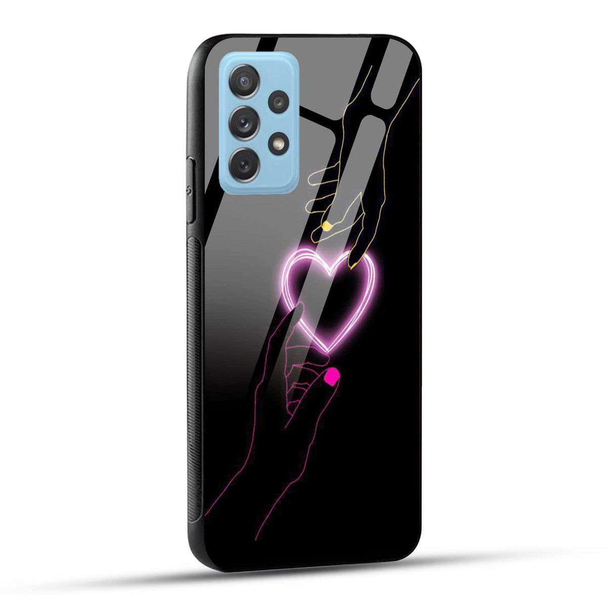 Samsung Galaxy A72 Back Cover Love Forever Heart Printed Glass Case