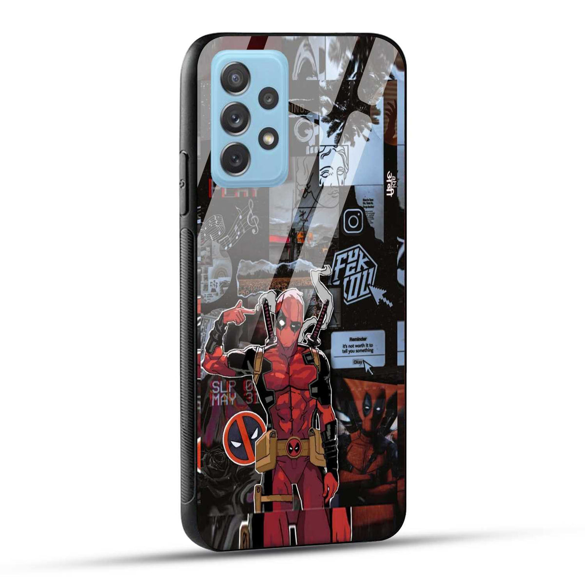 Samsung Galaxy A72 Back Cover Superhero Collage Printed Glass Case