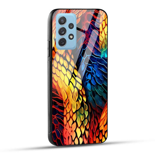 Samsung Galaxy A72 Back Cover Colorburst Jungle Rainbow Animal Spots Printed Glass Case
