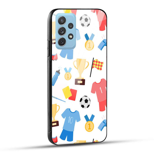 Samsung Galaxy A72 Back Cover Love For Football Printed Glass Case