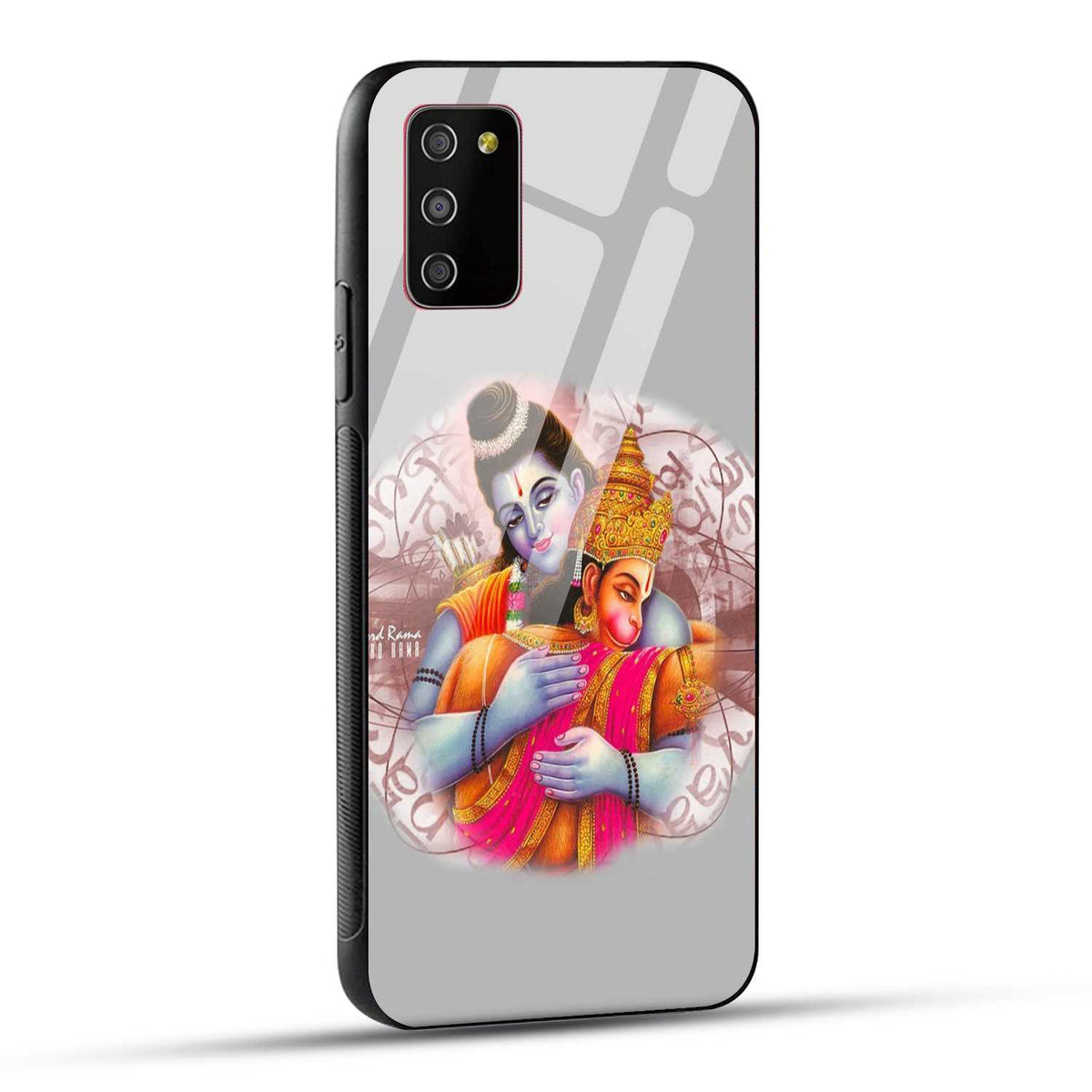 Samsung Galaxy M02s / Samsung Galaxy A03s / Samsung Galaxy F02S Back Cover Hanuman and Ram Printed Glass Case