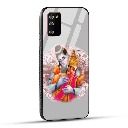 Samsung Galaxy M02s / Samsung Galaxy A03s / Samsung Galaxy F02S Back Cover Hanuman and Ram Printed Glass Case