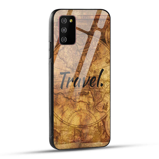 Samsung Galaxy M02s / Samsung Galaxy A03s / Samsung Galaxy F02S Back Cover Travel Printed Glass Case