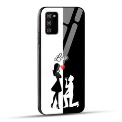 Samsung Galaxy M02s / Samsung Galaxy A03s / Samsung Galaxy F02S Back Cover Love Proposal Printed Glass Case