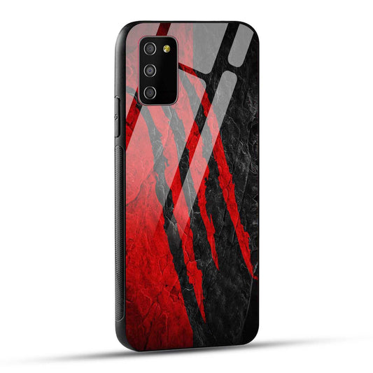 Samsung Galaxy M02s / Samsung Galaxy A03s / Samsung Galaxy F02S Back Cover Red Printed Glass Case