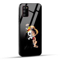 Samsung Galaxy M02s / Samsung Galaxy A03s / Samsung Galaxy F02S Back Cover Luffy Printed Glass Case