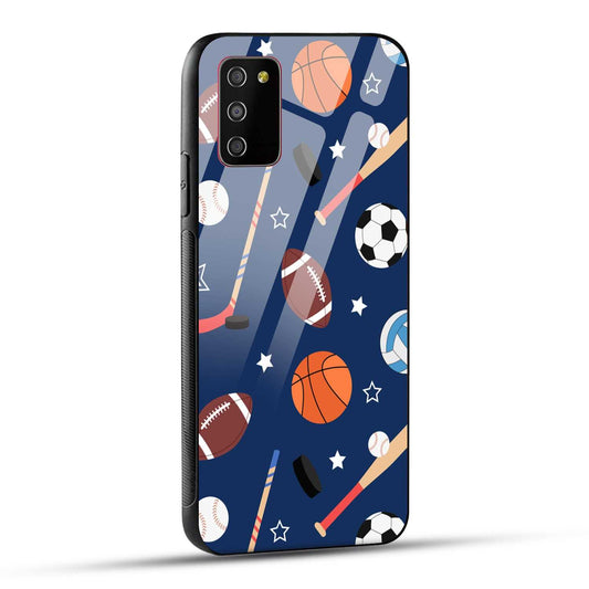 Samsung Galaxy M02s / Samsung Galaxy A03s / Samsung Galaxy F02S Back Cover Every Sports Matter Printed Glass Case