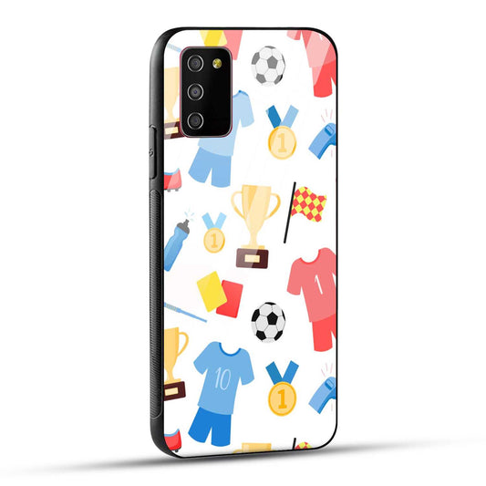 Samsung Galaxy M02s / Samsung Galaxy A03s / Samsung Galaxy F02S Back Cover Love For Football Printed Glass Case