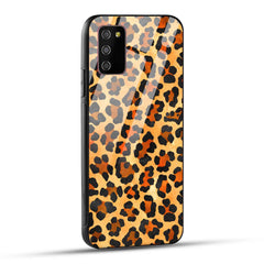 Samsung Galaxy M02s / Samsung Galaxy A03s / Samsung Galaxy F02S Back Cover Leopard Pattern Printed Glass Case