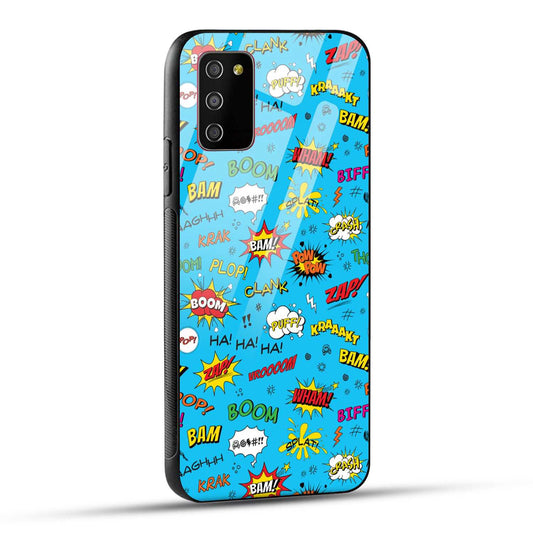 Samsung Galaxy M02s / Samsung Galaxy A03s / Samsung Galaxy F02S Back Cover Doodle Of Texts Printed Glass Case