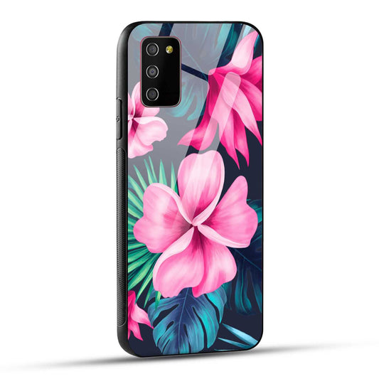 Samsung Galaxy M02s / Samsung Galaxy A03s / Samsung Galaxy F02S Back Cover Retro Flowers  Printed Glass Case