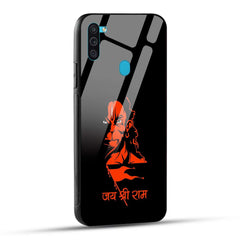 Samsung Galaxy M11 Back Cover Jay Shree Ram Bajrangballi Hanuman Printed Glass Case