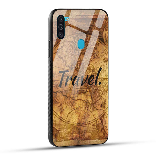 Samsung Galaxy M11 Back Cover Travel Printed Glass Case