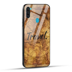 Samsung Galaxy M11 Back Cover Travel Printed Glass Case