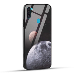 Samsung Galaxy M11 Back Cover Galaxy Space Printed Glass Case