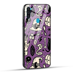Samsung Galaxy M11 Back Cover Aethetic Texture Printed Glass Case