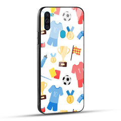 Samsung Galaxy M11 Back Cover Love For Football Printed Glass Case