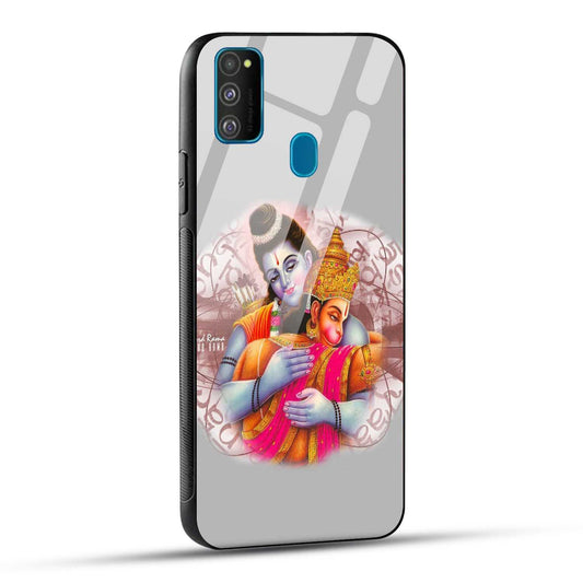 Samsung Galaxy M30s / Samsung Galaxy M21 / Samsung Galaxy M21 2021 Back Cover Hanuman and Ram Printed Glass Case