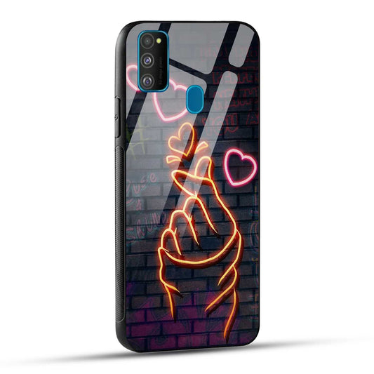Samsung Galaxy M30s / Samsung Galaxy M21 / Samsung Galaxy M21 2021 Back Cover Swag Cute Hearts Printed Glass Case