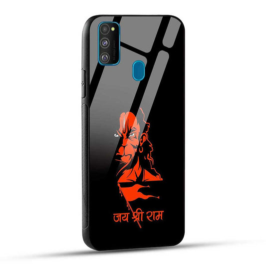 Samsung Galaxy M30s / M21 / M21 2021 Back Cover Jay Shree Ram Bajrangballi Hanuman Glass Case