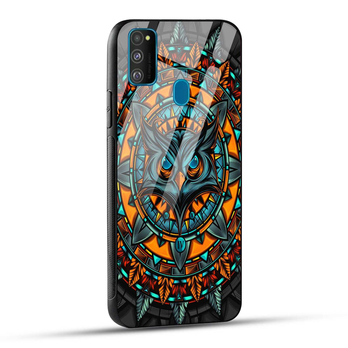 Samsung Galaxy M30s / Samsung Galaxy M21 / Samsung Galaxy M21 2021 Back Cover Attractive Owl Printed Glass Case