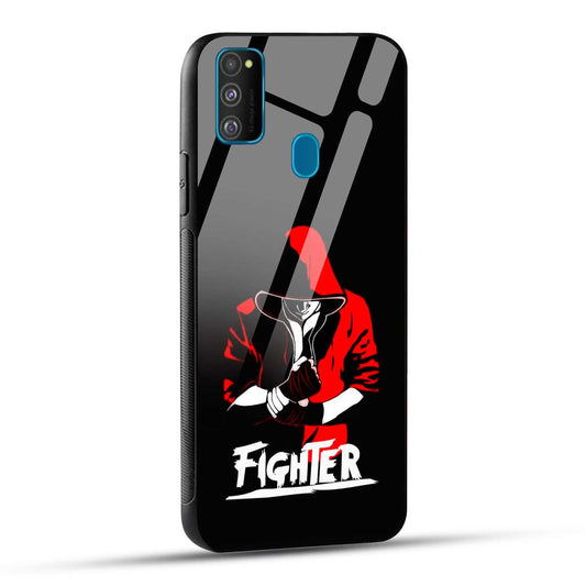 Samsung Galaxy M30s / Samsung Galaxy M21 / Samsung Galaxy M21 2021 Back Cover Fighter Printed Glass Case