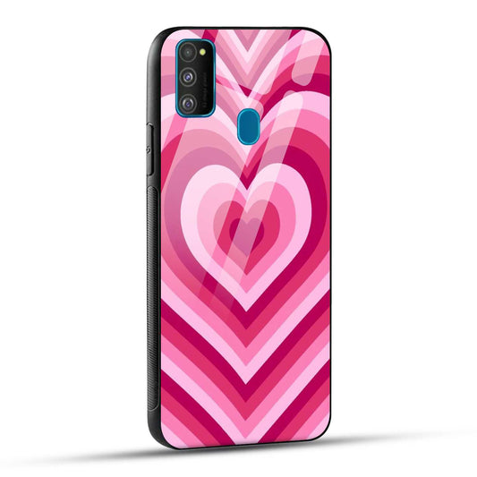 Samsung Galaxy M30s / Samsung Galaxy M21 / Samsung Galaxy M21 2021 Back Cover Love Hearts Printed Glass Case