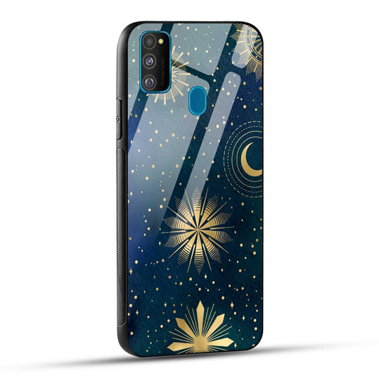 Samsung Galaxy M30s / Samsung Galaxy M21 / Samsung Galaxy M21 2021 Back Cover Art Of Moon Printed Glass Case