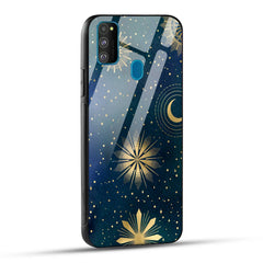 Samsung Galaxy M30s / Samsung Galaxy M21 / Samsung Galaxy M21 2021 Back Cover Art Of Moon Printed Glass Case