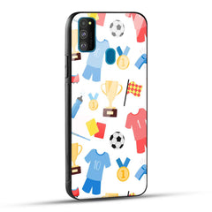 Samsung Galaxy M30s / Samsung Galaxy M21 / Samsung Galaxy M21 2021 Back Cover Love For Football Printed Glass Case
