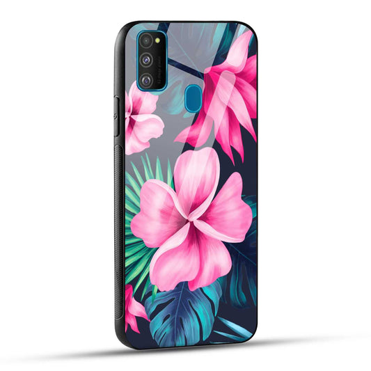 Samsung Galaxy M30s / Samsung Galaxy M21 / Samsung Galaxy M21 2021 Back Cover Retro Flowers  Printed Glass Case