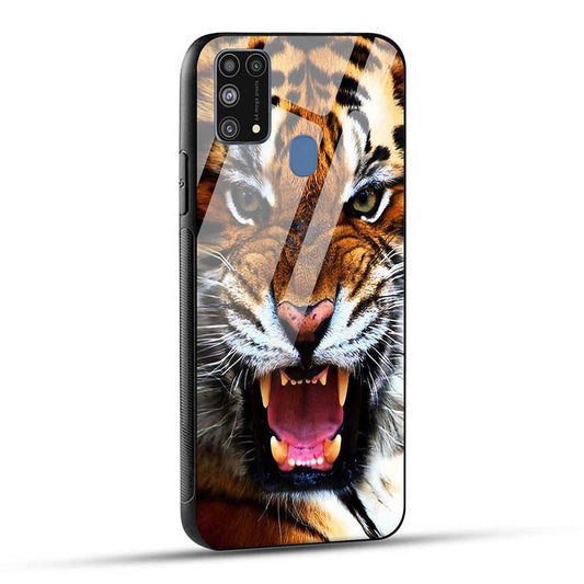 Samsung Galaxy M31 / F41 / M31 Prime Back Cover Angry Tiger Glass Case