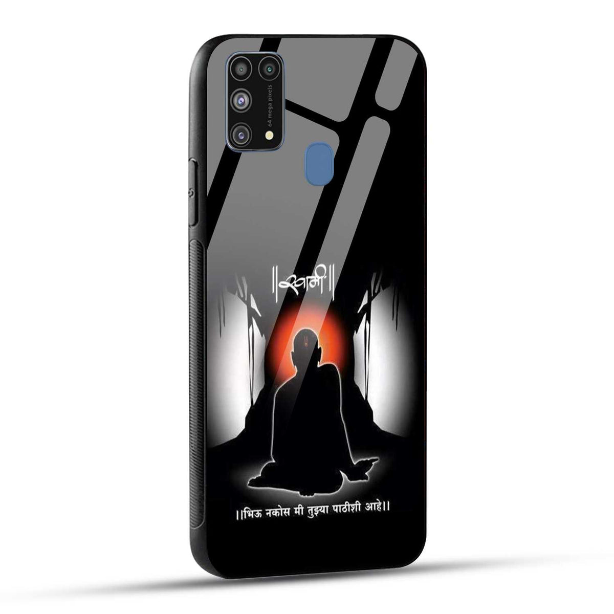 Samsung Galaxy M31 / Samsung Galaxy F41 / Samsung Galaxy M31 Prime Back Cover Shree Swami Samarth Printed Glass Case