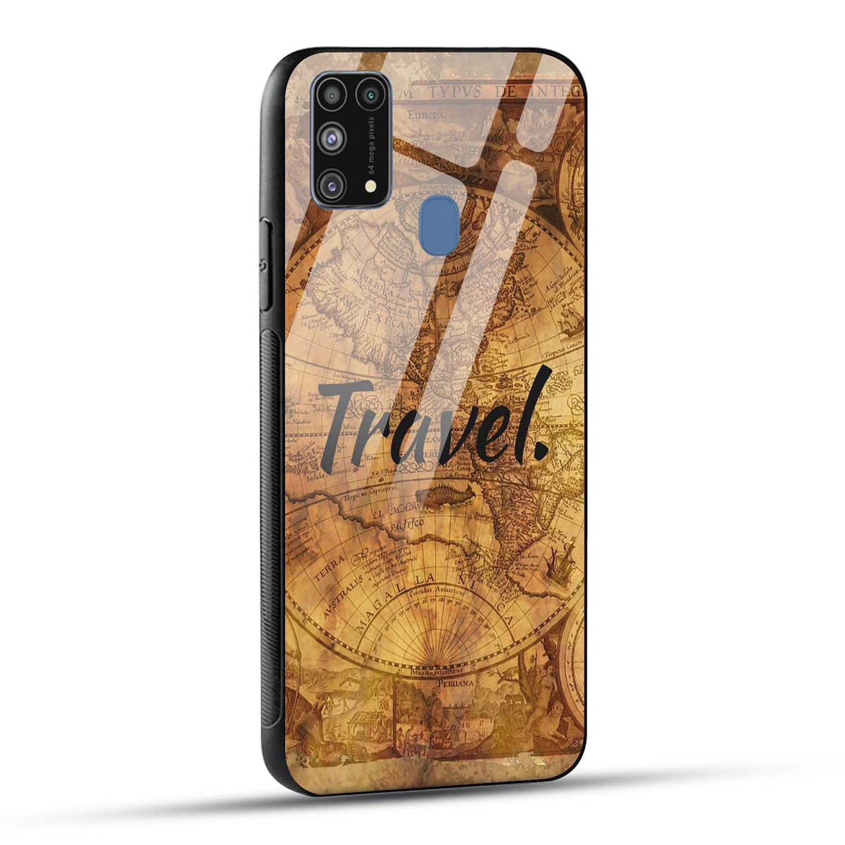 Samsung Galaxy M31 / Samsung Galaxy F41 / Samsung Galaxy M31 Prime Back Cover Travel Printed Glass Case
