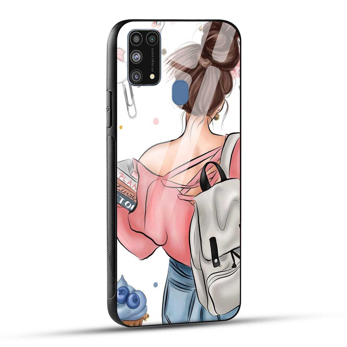 Samsung Galaxy M31 / Samsung Galaxy F41 / Samsung Galaxy M31 Prime Back Cover Padhaku Girl Printed Glass Case