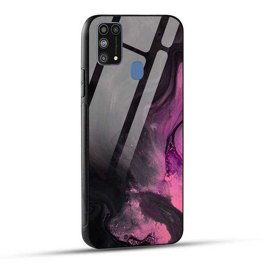 Samsung Galaxy M31 / F41 / M31 Prime Back Cover Pink Color Wave Glass Case