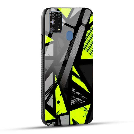 Samsung Galaxy M31 / F41 / M31 Prime Back Cover Abstract Neon Glass Case