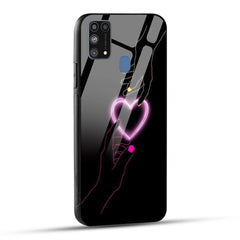 Samsung Galaxy M31 / Samsung Galaxy F41 / Samsung Galaxy M31 Prime Back Cover Love Forever Heart Printed Glass Case