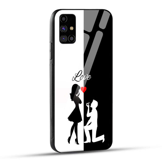 Samsung Galaxy M31s Back Cover Love Proposal Printed Glass Case