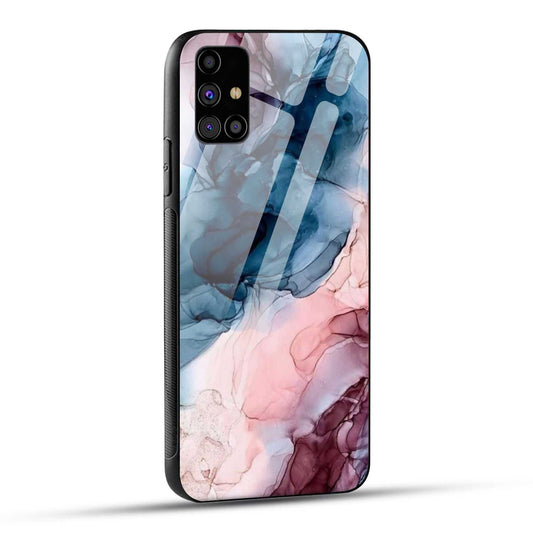 Samsung Galaxy M31s Back Cover Marble Color Printed Glass Case