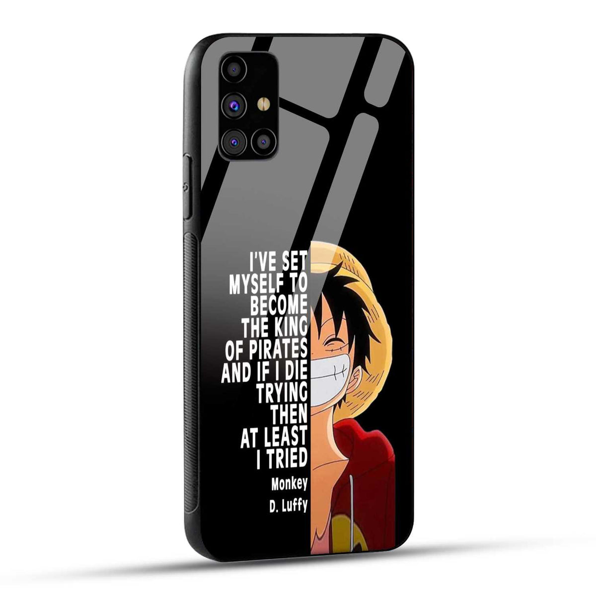 Samsung Galaxy M31s Back Cover Anime One Piece Monkey D. Luffy  Printed Glass Case
