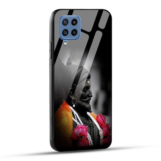 Samsung Galaxy M32 / Samsung Galaxy F22 Back Cover Chatrapati Shivaji Maharaj Raje Printed Glass Case