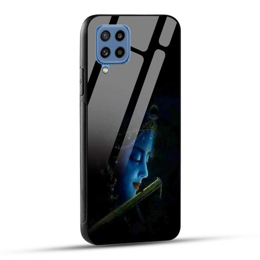 Samsung Galaxy M32 / Samsung Galaxy F22 Back Cover Lord Krishna Printed Glass Case