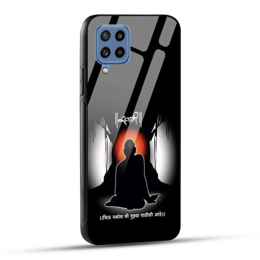 Samsung Galaxy M32 / Samsung Galaxy F22 Back Cover Shree Swami Samarth Printed Glass Case