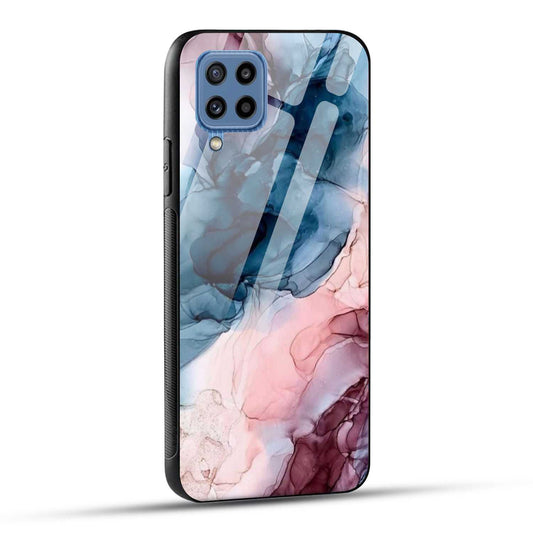 Samsung Galaxy M32 / Samsung Galaxy F22 Back Cover Marble Color Printed Glass Case