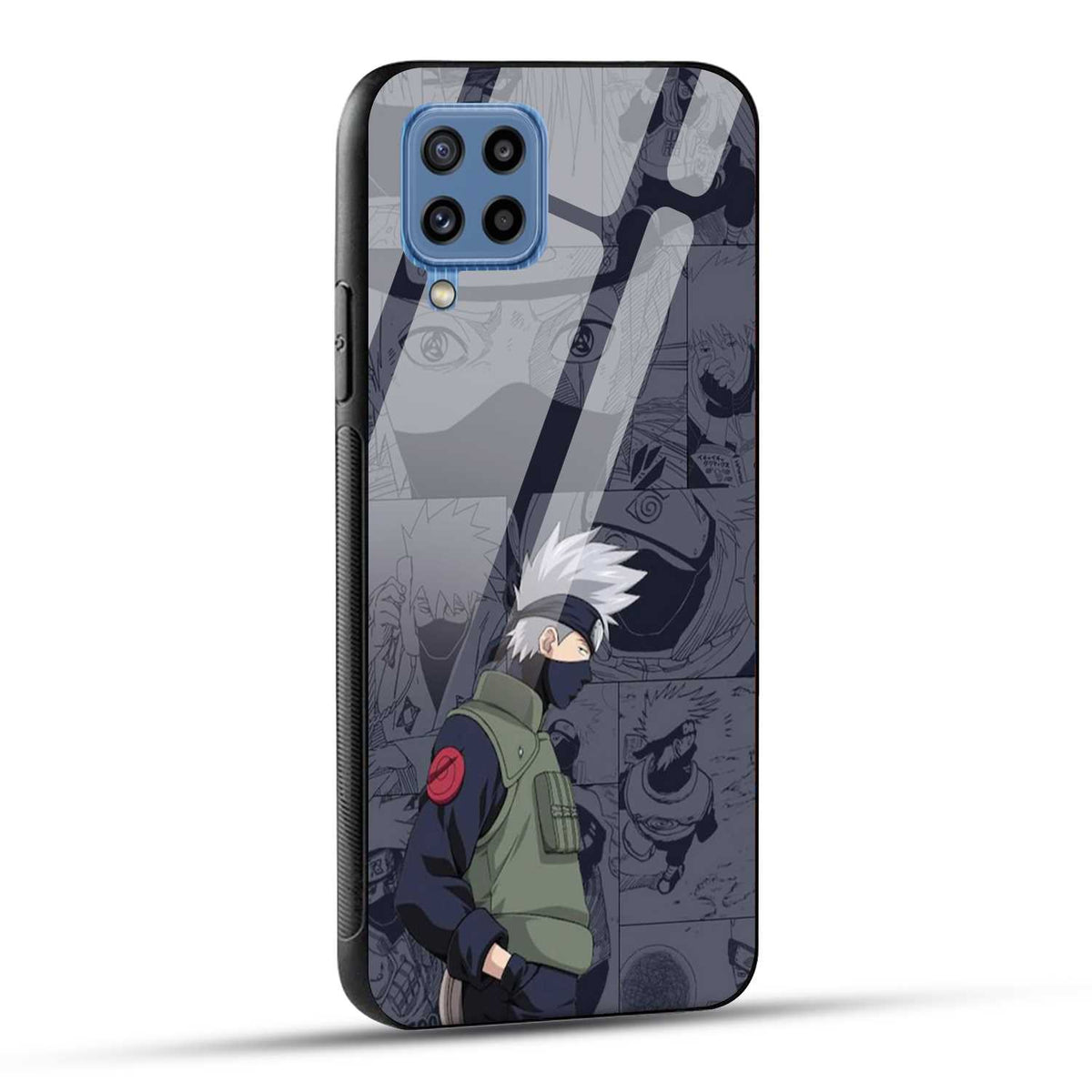 Samsung Galaxy M32 / Samsung Galaxy F22 Back Cover Kakashii Printed Glass Case