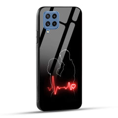 Samsung Galaxy M32 / Samsung Galaxy F22 Back Cover Couple Love Printed Glass Case