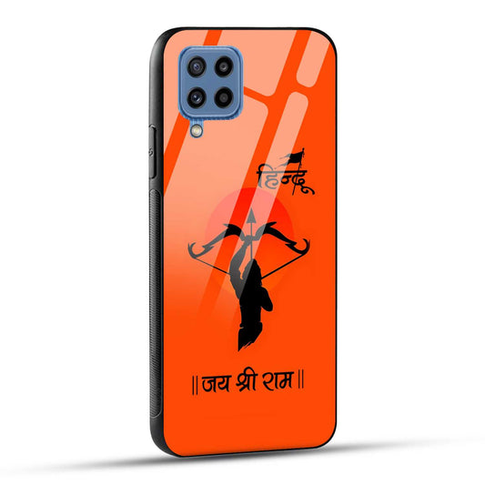 Samsung Galaxy M32 / Samsung Galaxy F22 Back Cover Jai Shree Ram Printed Glass Case